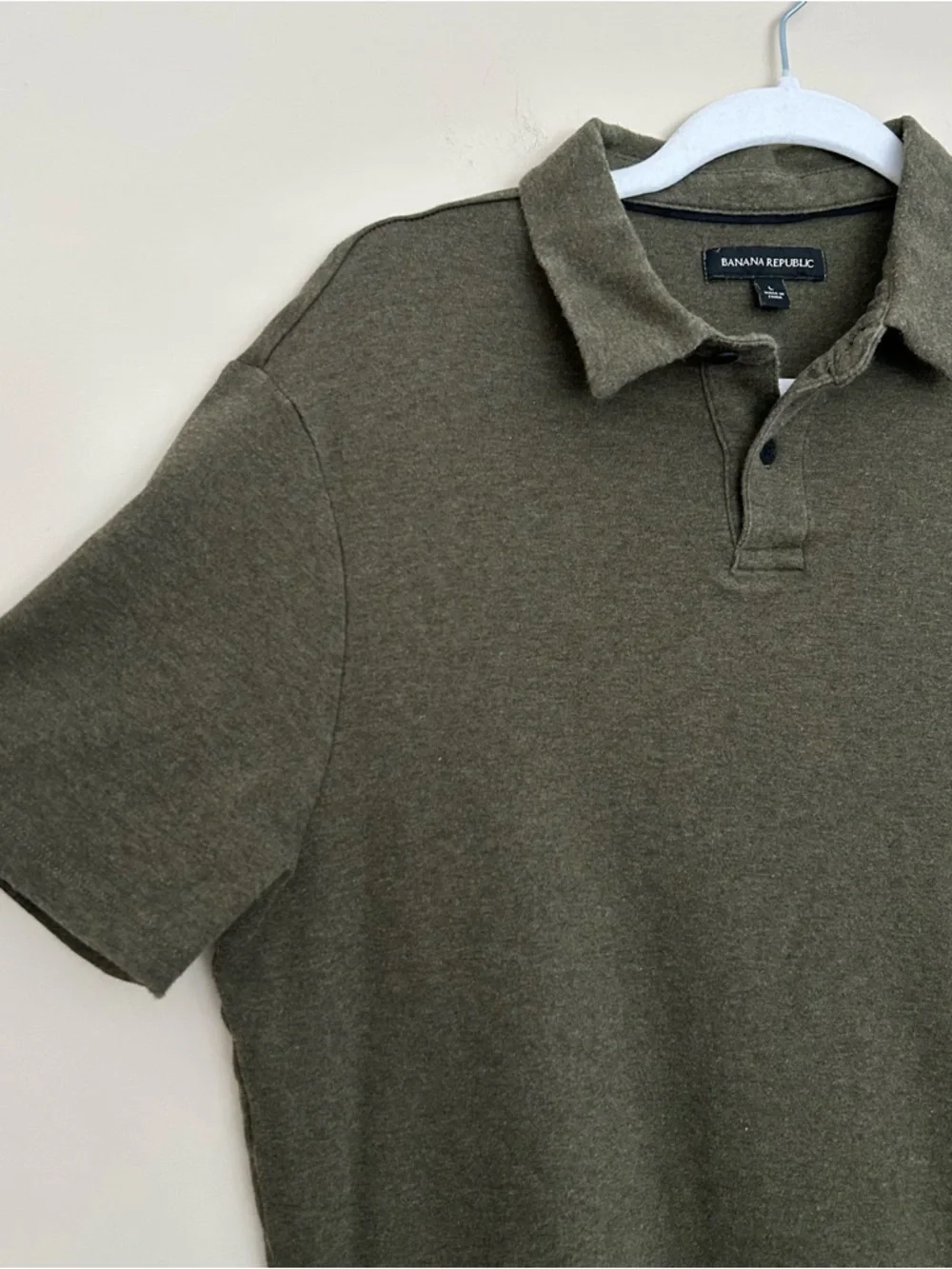 Banana Republic Men’s Olive Green Short Sleeve Polo Shirt